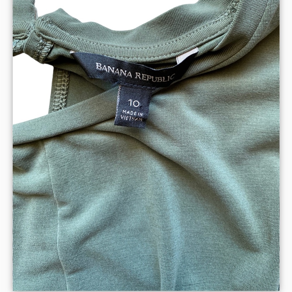 BANANA REPUBLIC Sandwash Modal cropped jumpsuit Size 10 Green - Picture 12 of 16